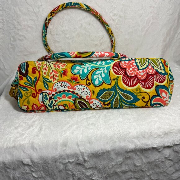Vera Bradley Bowler Bag FALL 2012 Retired "PROVENCAL" Yellow floral pattern - Picture 12 of 12